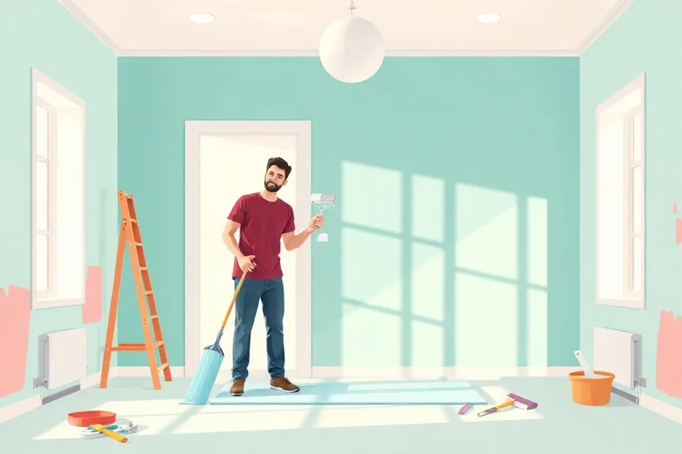 Intérieur rénové après travaux de peinture à Vitry-sur-Seine