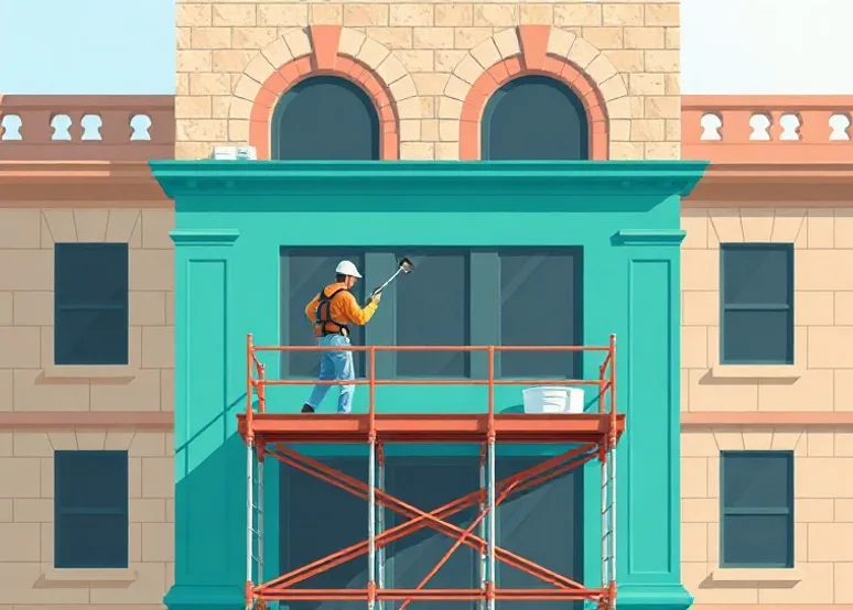 Ravalement de façade en pierre, nettoyage et application d'enduit